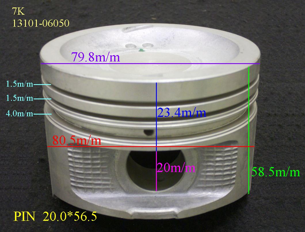 7K 13101-06050/TOYOTA PISTON SET/Piston Set | AUTOPARTS
